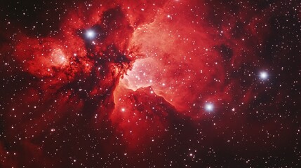 Wall Mural - a beautiful deep space image of a vibrant nebula, possibly the eagle nebula, showcasing cosmic cloud