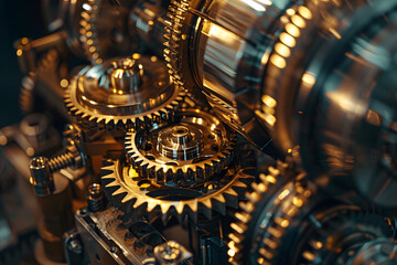 Aufkleber - Intricate machinery cogs and gears