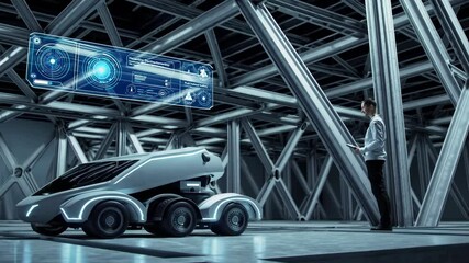 Poster - Innovative autonomous vehicle technology demonstration in a futuristic facility