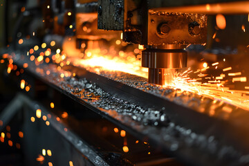 Poster - Precision metalworking with cnc machine