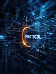 Aufkleber - Explore the intricate web of digital communication with this vibrant visualization of protocol systems, where technology and innovation converge to shape the future of global connectivity.