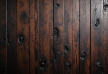 Poster - Closeup of dark wood texture