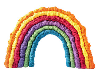 Isolated Colorful Rainbow Fabric Decoration