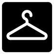 © srimulkiyatul - coat check sign symbol isolated on black background. vector ilustration.