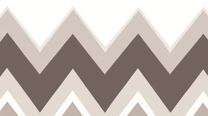 Poster - Abstract Geometric Chevron Pattern In Neutral Tones