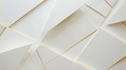 Aufkleber - Abstract White Geometric Pattern