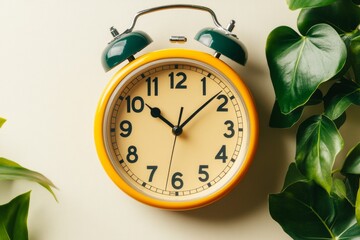 Aufkleber - A minimalist poster showing a clock face with distorted numbers, emphasizing the tension of waiting, set against a neutral background