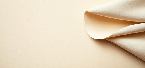 Poster - Soft fabric draping elegantly against a pale background for design and texture.