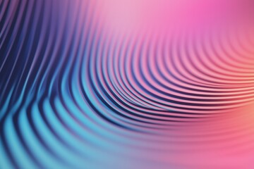Poster - A colorful wave pattern with a pink and blue background. The image has a futuristic and abstract feel to it
