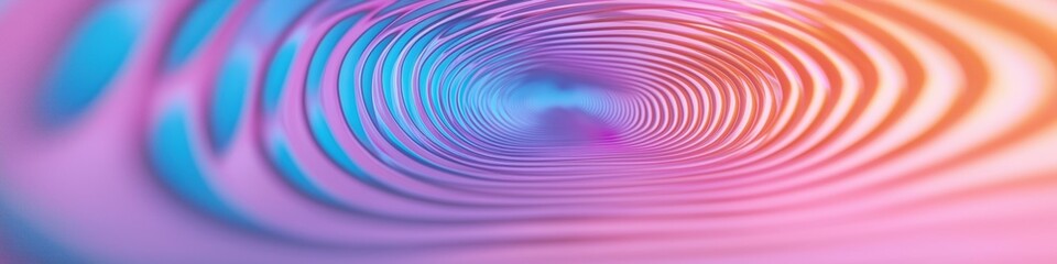 Poster - A colorful swirl with a blue and pink hue. The swirl is very large and has a very unique shape