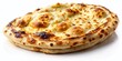 © Four888 - Golden Brown Butter Naan Bread, Isolated on White Background, Indian Food Photography