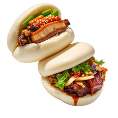 Sticker - Stacked Asian steamed buns Gua bao