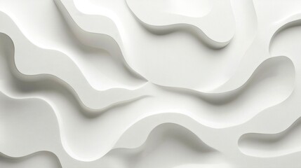 Wall Mural - White background with simple abstract shapes. Vector illustration of a minimalistic white geometric design, a simple white pattern on a transparent background. 