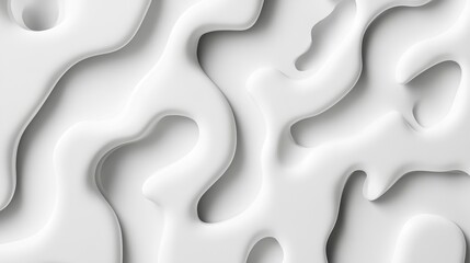 Wall Mural - White background with minimalistic shapes, vector illustration, flat design, smooth lines, elegant curves, soft lighting, high resolution, 