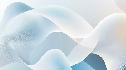Wall Mural - White background with minimalistic shapes, vector illustration, flat design, smooth lines, elegant curves, soft lighting, high resolution, 