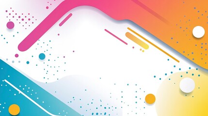 Wall Mural - White background with minimalistic shapes, vector illustration, flat design, smooth lines, elegant curves, soft lighting, high resolution, 