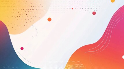 Wall Mural - White background with minimalistic shapes, vector illustration, flat design, smooth lines, elegant curves, soft lighting, high resolution, 