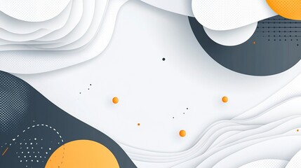 Wall Mural - White background with minimalistic shapes, vector illustration, flat design, smooth lines, elegant curves, soft lighting, high resolution, 