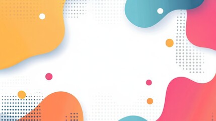 Wall Mural - White background with minimalistic shapes, vector illustration, flat design, smooth lines, elegant curves, soft lighting, high resolution, 