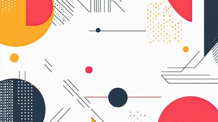 Wall Mural - White background with minimalistic shapes, vector illustration, flat design, smooth lines, elegant curves, soft lighting, high resolution, 