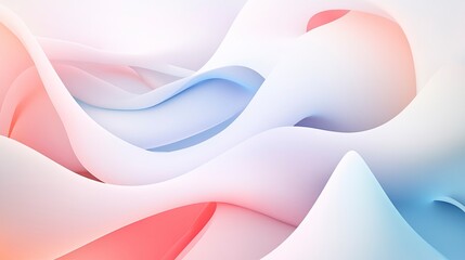 Wall Mural - White background with soft shapes and gradients, creating an elegant abstract design for presentation or branding use.