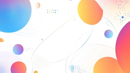 Wall Mural - White background with soft shapes and gradients, creating an elegant abstract design for presentation or branding use.