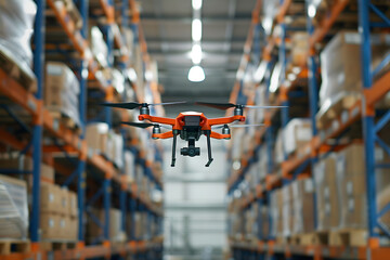 Poster - Autonomous drone navigating warehouse aisles