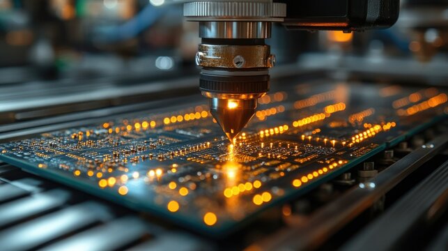 3D printer crafting intricate electronic circuit boards