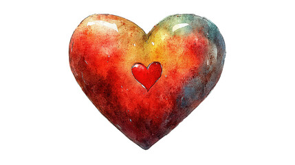 Poster - Heart shaped object on a solid background for creative and romantic concepts and designs isolated on transparent background.