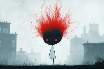 Poster - A pixel art animation of a character stomping in anger, with red lines radiating from their head and tiny pixelated smoke clouds rising around them