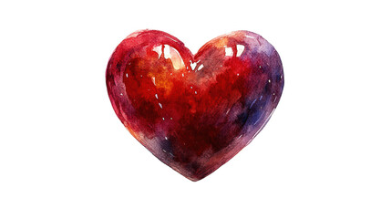 Poster - Red heart symbol on a solid black background for love and romance concepts isolated on transparent background.