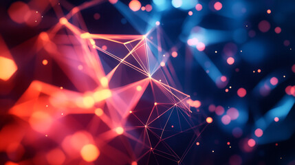 Poster - Colorful abstract network illustration creating vibrant digital connections visually