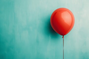 Aufkleber - A single balloon floating upward, illustrated with a simple line and a vibrant red or blue color pop