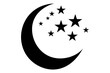 © MdOmar - Moon crescent icon. Moon icon. Moon silhouette vector illustration