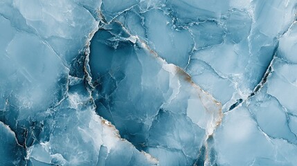  Abstract blue marble texture with white and gold veins, elegant and modern background for graphic design