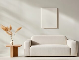 Poster - Modern Minimalist Living Multi-Functional Neutral Sofa with Hidden Storage and Transformable Design for Sleek Urban Apartments
