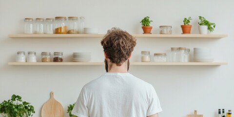 Poster - Minimalist Kitchen Revamp Glass Storage Jars and Bamboo Shelving for a Modern Spring Refresh - Home Organization and Decluttered Living Space Solutions