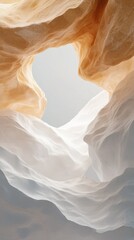 Poster - Surreal abstract textures dreamlike cave formation artistic background soft light serene ambiance unique visuals