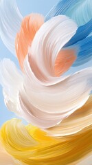 Poster - Dynamic artistic dreamlike abstraction abstract studio visual art creative environment close-up view surreal textures and brushstrokes