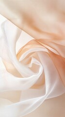 Poster - Artistic dreamlike abstraction of soft fabric textures studio setting digital art minimalist environment close-up view