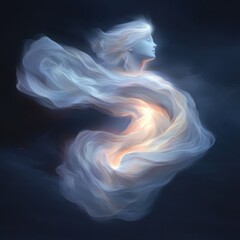 Poster - Ethereal dreamlike abstract art creative studio digital artwork surreal atmosphere close-up view artistic illusions