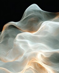 Poster - Whimsical abstract swirls digital art ethereal environment dreamlike textures artistic exploration