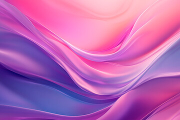Poster - Beautiful pink and purple background with shiny, wavy satin fabric, an elegant texture for design. Soft pastel colors.