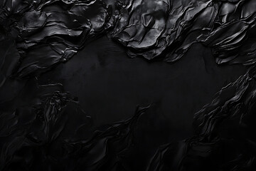 Poster - Black chalkboard background with space for text or design, dark atmosphere.