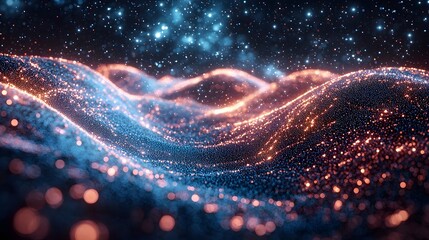 Poster - Glowing Galaxy Representing AI Driven Marketing Campaigns Powered by Data Insights