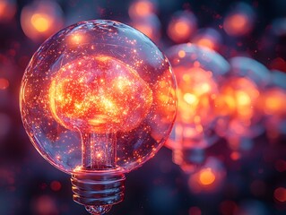 Poster - glowing orbs of unique customer profiles driven by cutting edge for powerful marketing insights