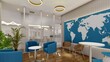 © shawlin - Office breakout space or casual co working space 3d rendering