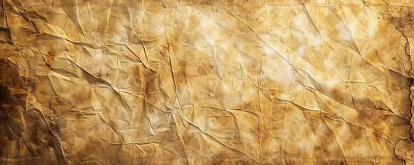 Poster - Vintage crumpled brown paper texture