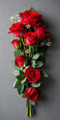 Wall Mural - Concept photo of roses with space for text