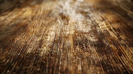 Poster - Close-up of a warm, rustic wooden surface with detailed wood grain texture